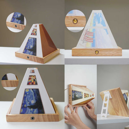 Lampe murale et veilleuse à illusion d'optique 3D sans lunettes