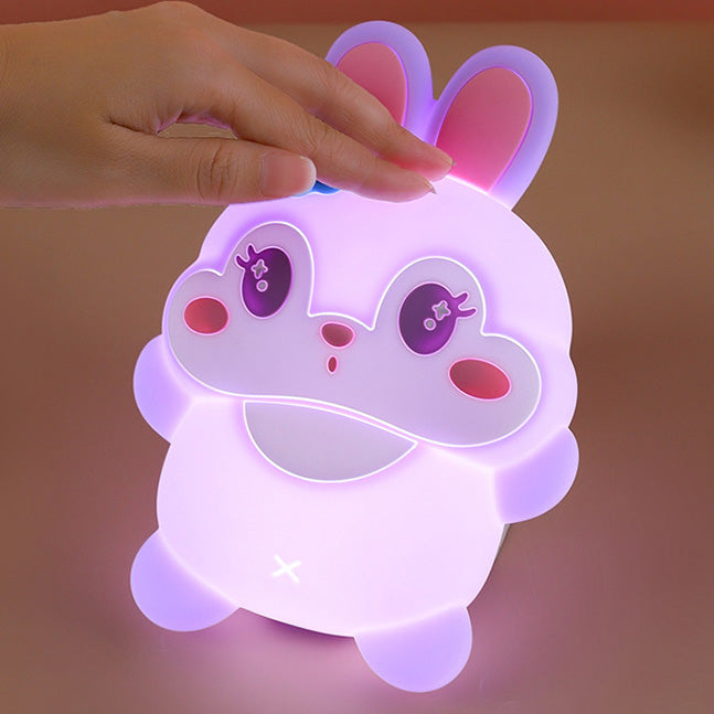 Squishy Silicone Beauty Bunny LED Night Light - Perfect Gift for Kids and Girls