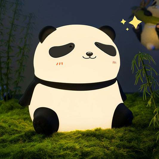 Squishy Relaxed Panda LED-Nachtlicht aus Silikon – perfektes Geschenk für Kinder und Mädchen