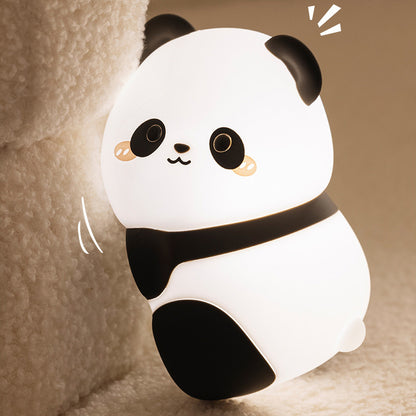 Squishy Silicone Naughty Panda LED Night Light - Perfect Gift for Kids and Girls