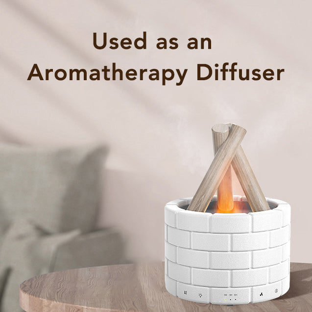 Bonfire Flame Aroma  Diffuser Humidifier Night Light Aromatherapy Timer Gift Atmosphere