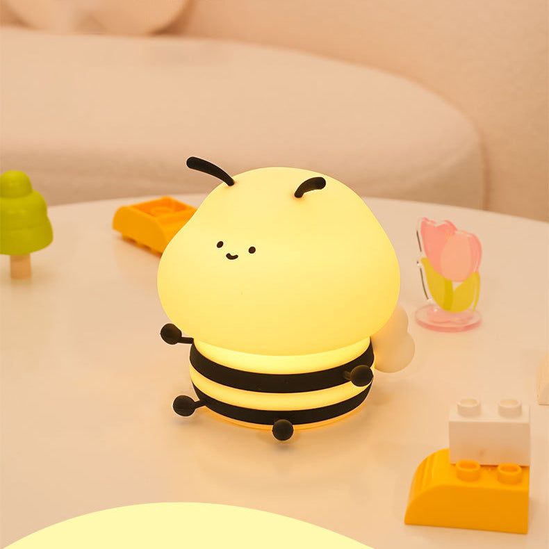 Squishy Silikon-Bienen-LED-Nachtlicht – perfektes Geschenk für Kinder und Mädchen