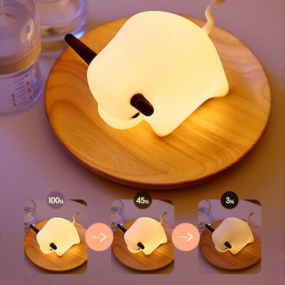 Squishy Silicone Angry Bull LED Night Light - Perfect Gift for Kids and Girls