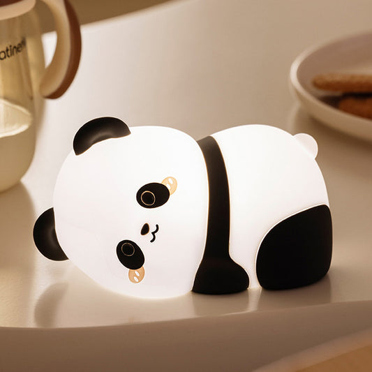 Squishy Silicone Naughty Panda LED Night Light - Perfect Gift for Kids and Girls