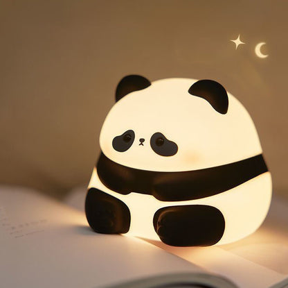 Veilleuse LED en silicone squishy en forme de panda charmant - Cadeau idéal pour les enfants et les filles