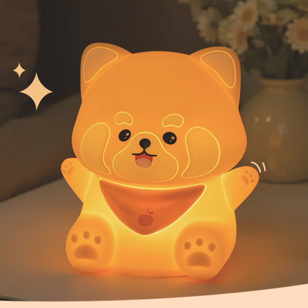 Squishy Silicone Raccoon LED Night Light - Perfect Gift for Kids and Girls