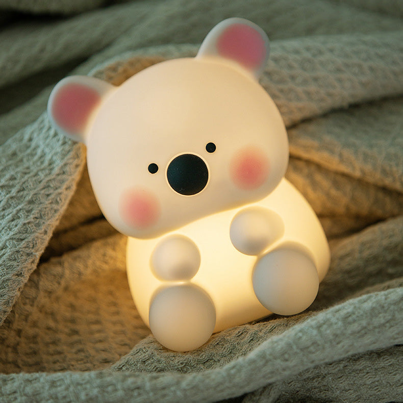 Squishy Silicone Koala With Hat  LED Night Light - Perfect Gift for Kids and Girls