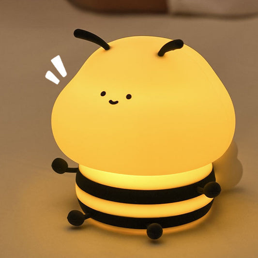 Squishy Silikon-Bienen-LED-Nachtlicht – perfektes Geschenk für Kinder und Mädchen