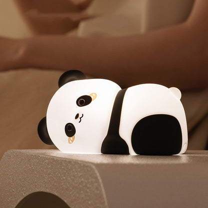 Squishy Silicone Naughty Panda LED Night Light - Perfect Gift for Kids and Girls