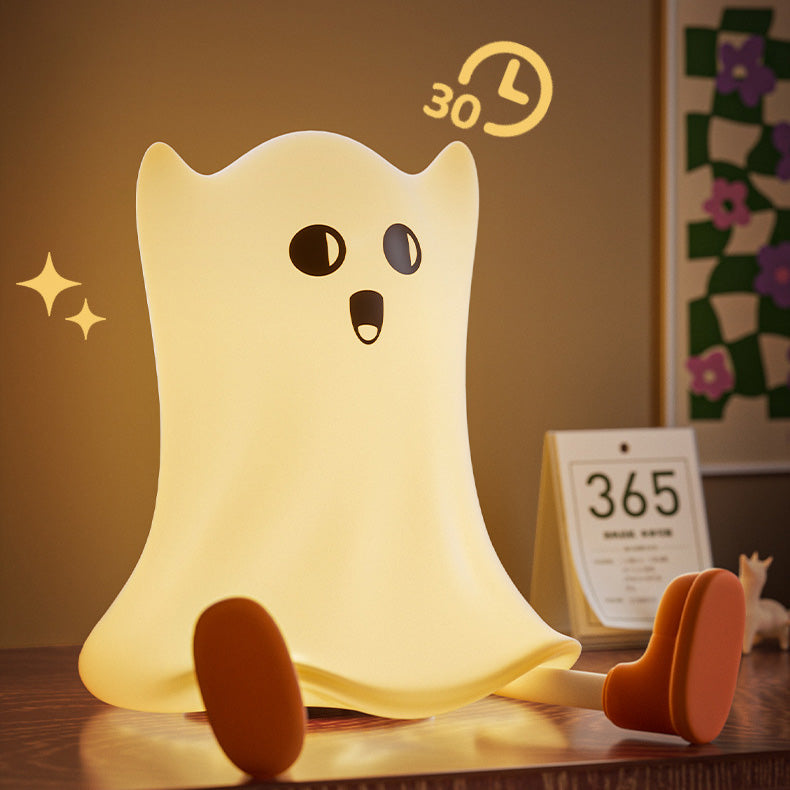 Halloween Ghost Night Light LED Squishy Silicone Tap Lamp Best Gift for Baby and Girl