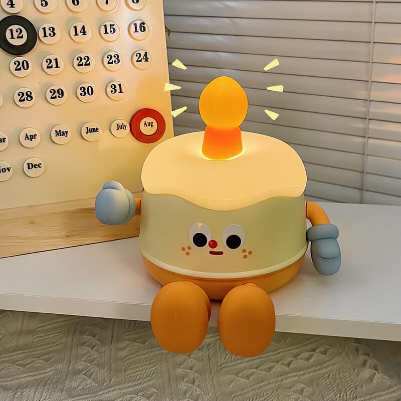 Gâteau d'anniversaire LED veilleuse spongieuse pour cadeau lampe à gâteau Rechargeable USB