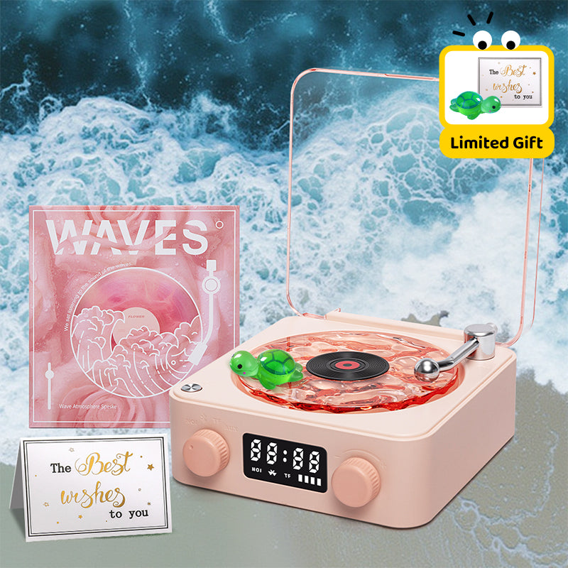 Premium Waves Retro Bluetooth Vinyl Record Player Light 🎁