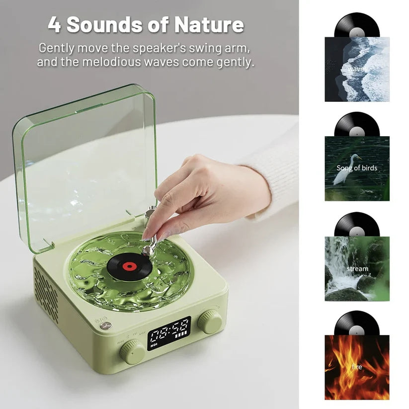 Waves Retro Bluetooth Vinyl Record Player