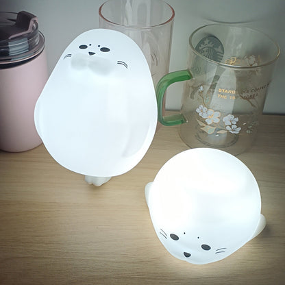 Seal Night Light LED Squishy Silicone Tap Lamp Best Gift for Baby and Gir