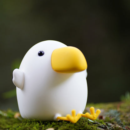 Squishy Silicone Plump Bearded Bird LED Night Light - Perfect Gift for Kids and Girls