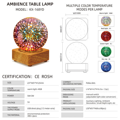 🎇Feuerwerkskugel-Schreibtisch-Atmosphärenlampe, das beste Geschenk zum Stressabbau