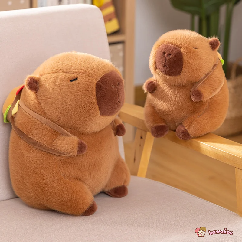 Peluches moelleuses Capybara Burger Bag | NOUVEAU 