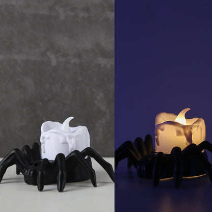 Electronic Candle Light Glowing Spider LED Night Light - Perfect Gift for Halloween