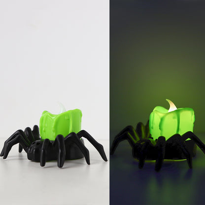 Electronic Candle Light Glowing Spider LED Night Light - Perfect Gift for Halloween