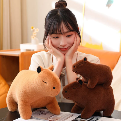 Fluffy Kawaii Capybara Plushie Animal en peluche Mignon Oreiller en peluche Squishy Toy | NOUVEAU