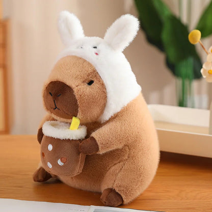 Cuteee Family Baby Kawaii Capybara Habillage Peluches | NOUVEAU 