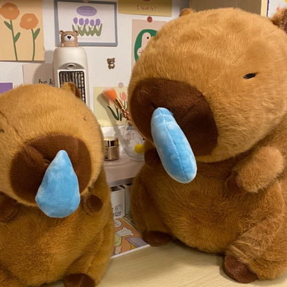 Cuteee Famille Amusant Capybara au nez morve en peluche Kawaii Peluches animales Squishy Oreiller Jouet Capybara Peluche