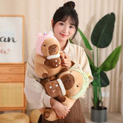 Cuteee Family Baby Kawaii Capybara Habillage Peluches | NOUVEAU 