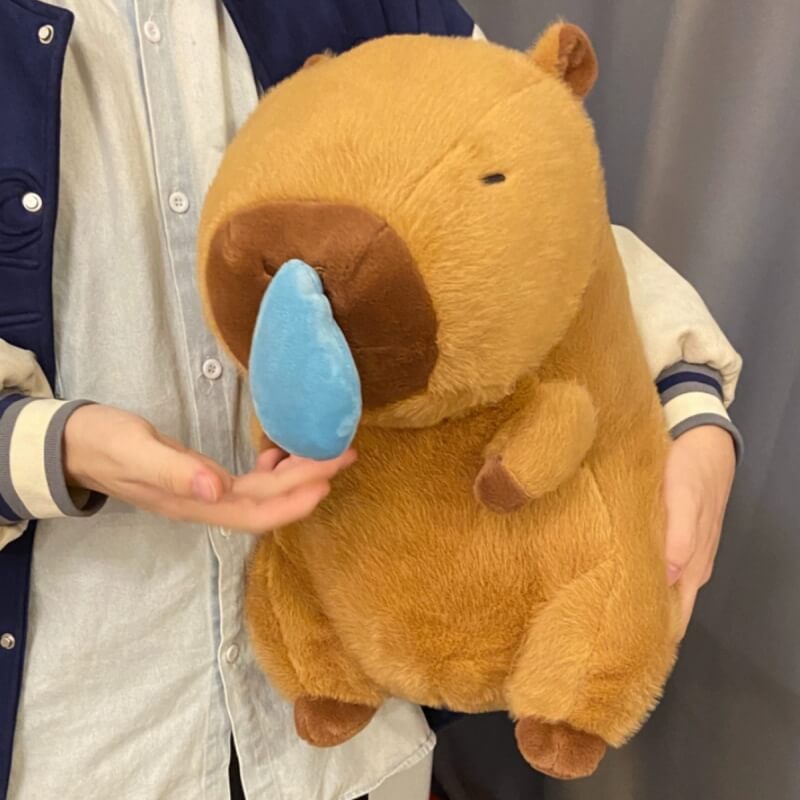 Cuteee Famille Amusant Capybara au nez morve en peluche Kawaii Peluches animales Squishy Oreiller Jouet Capybara Peluche